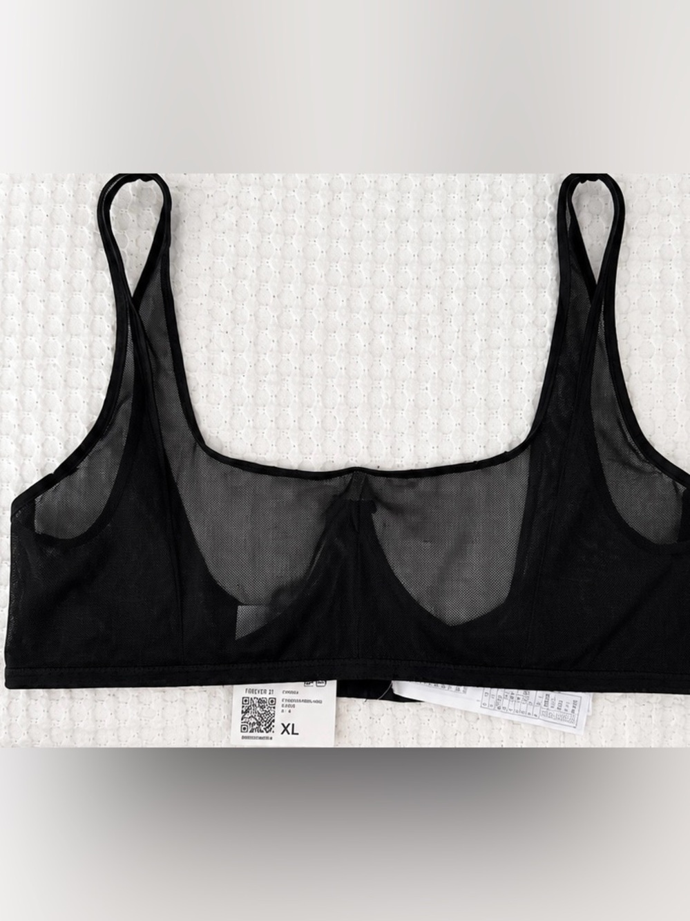 Forever 21 Black Sheer Mesh Bralette